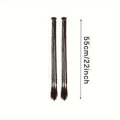 Small 3-Strand Braid Hairpieces Clip-In Extensions for Daily Use & Party