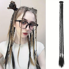Small 3-Strand Braid Hairpieces Clip-In Extensions for Daily Use & Party