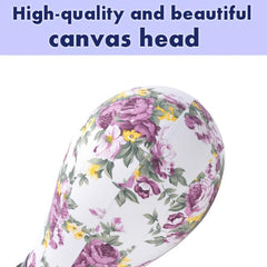 22 Inch Canvas Mannequin Head with Wig Stand Kit