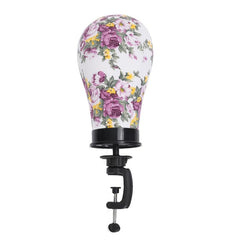 22 Inch Canvas Mannequin Head with Wig Stand Kit