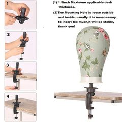 22 Inch Canvas Mannequin Head with Wig Stand Kit