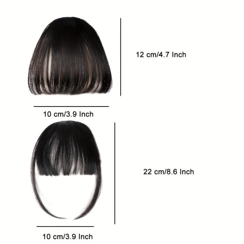 Wispy Bangs Hair Extensions Synthetic Clip In Bangs with Temples