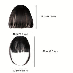 Wispy Bangs Hair Extensions Synthetic Clip In Bangs with Temples