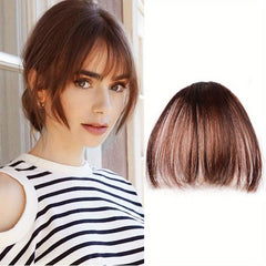 Wispy Bangs Hair Extensions Synthetic Clip In Bangs with Temples