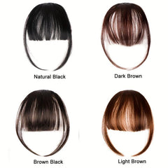 Wispy Bangs Hair Extensions Synthetic Clip In Bangs with Temples