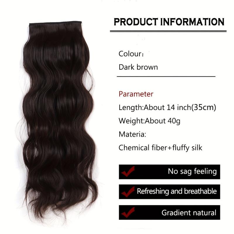 Long Wavy Hair Pieces Synthetic Clip-In Hair Extensions for Daily Use
