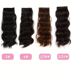 Long Wavy Hair Pieces Synthetic Clip-In Hair Extensions for Daily Use