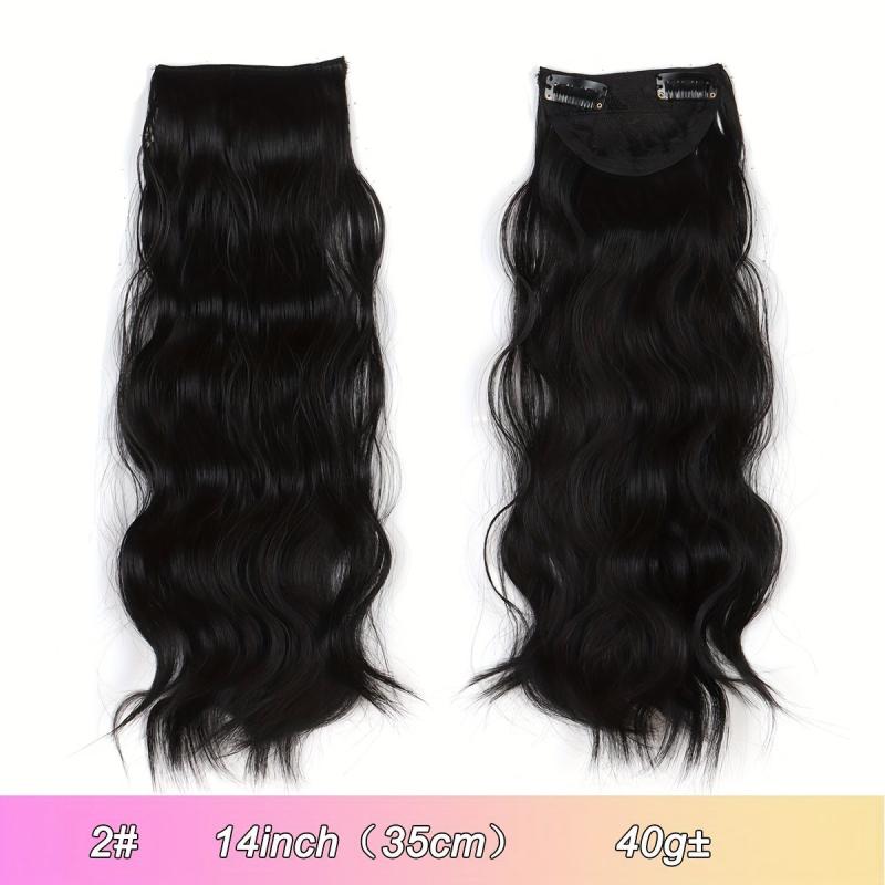 Long Wavy Hair Pieces Synthetic Clip-In Hair Extensions for Daily Use