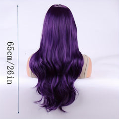 Long Curly Synthetic Wig Anime Cosplay Wig For Halloween Party