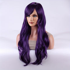 Long Curly Synthetic Wig Anime Cosplay Wig For Halloween Party