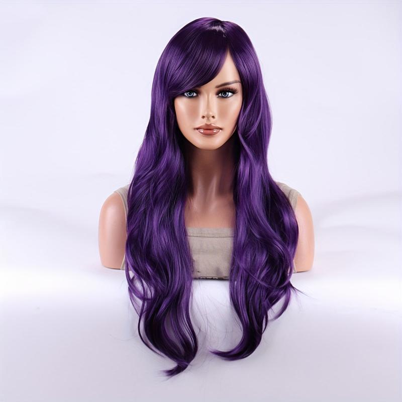 Long Curly Synthetic Wig Anime Cosplay Wig For Halloween Party