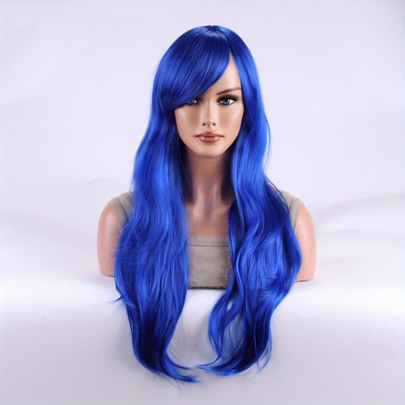 Long Curly Synthetic Wig Anime Cosplay Wig For Halloween Party