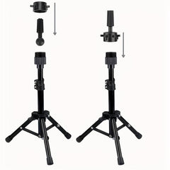 Mini Adjustable Wig Stand Tripod Hairdresser Table Training Head Stand