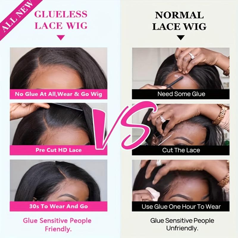 Glueless Bob Wig Human Hair 4X4 Closure Straight HD Lace Short Wig
