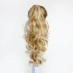 Long Curly Wavy Ponytail Extension for Women - Natural Wavy Synthetic Hairpiece