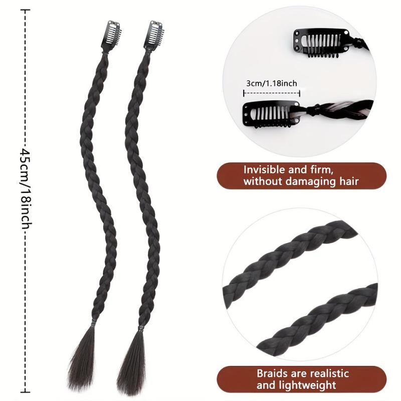 2 Pcs Boxing Braid Clip In Hair Extensions