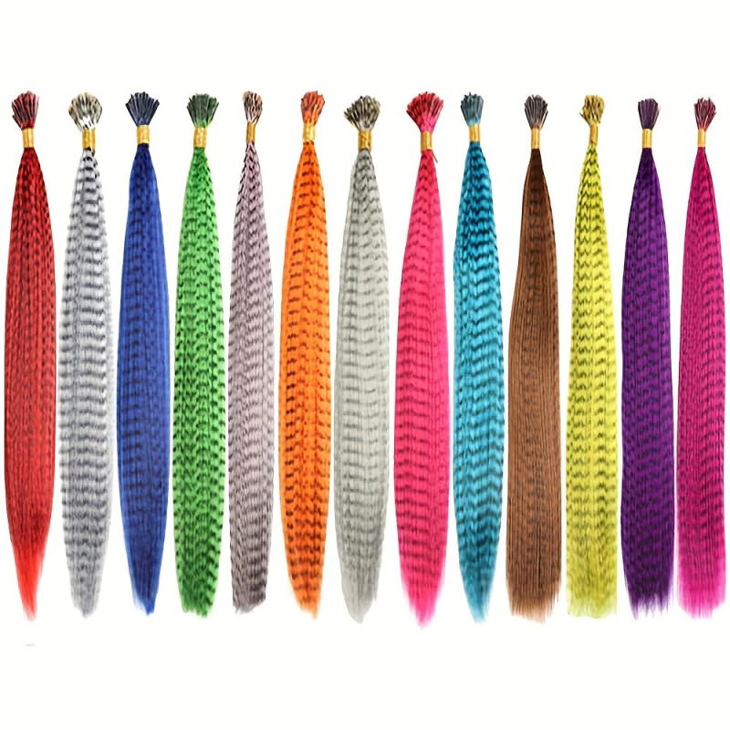 Colorful Straight Crochet Hair Extensions - Daily Party Cosplay