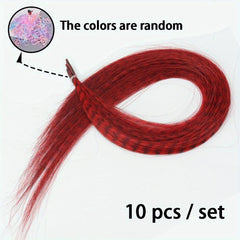 Colorful Straight Crochet Hair Extensions - Daily Party Cosplay