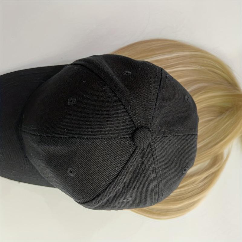 Baseball Cap With Wigs 19 Short Straight Bob Wigs Adjustable Hat
