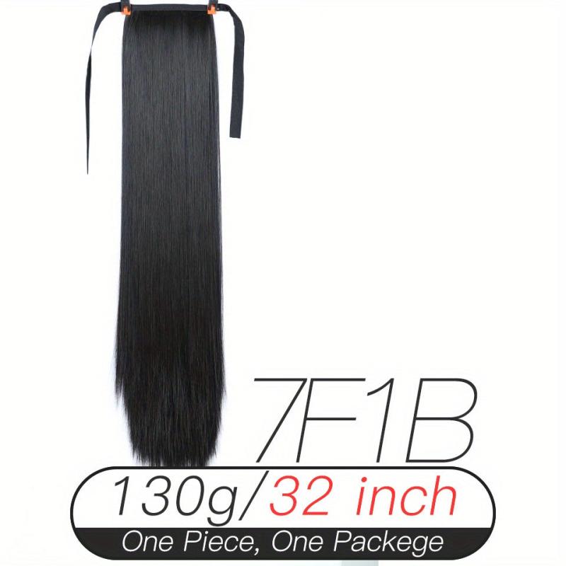 28 Cm Long Straight Hair Extensions Synthetic Heat Resistant Fiber Hair Pieces