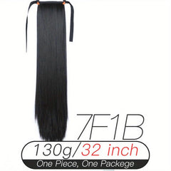 28 Cm Long Straight Hair Extensions Synthetic Heat Resistant Fiber Hair Pieces