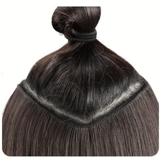 Long Straight Hair Extensions with 4 Clips Natural Brown Clip In One Piece
