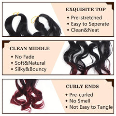 French Curly Crochet Braids Wavy Hair Extensions