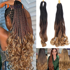 French Curly Crochet Braids Wavy Hair Extensions