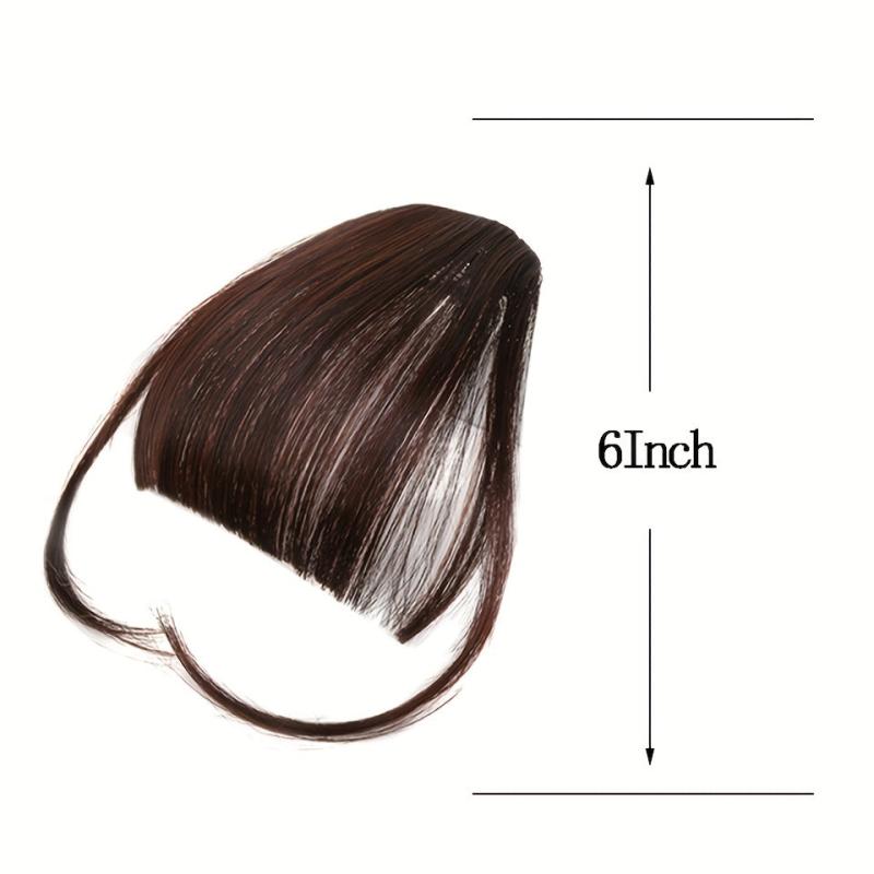 Synthetic Air Bangs Hair Extensions for Women and Girls - Heat Resistant Clips