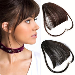 Synthetic Air Bangs Hair Extensions for Women and Girls - Heat Resistant Clips