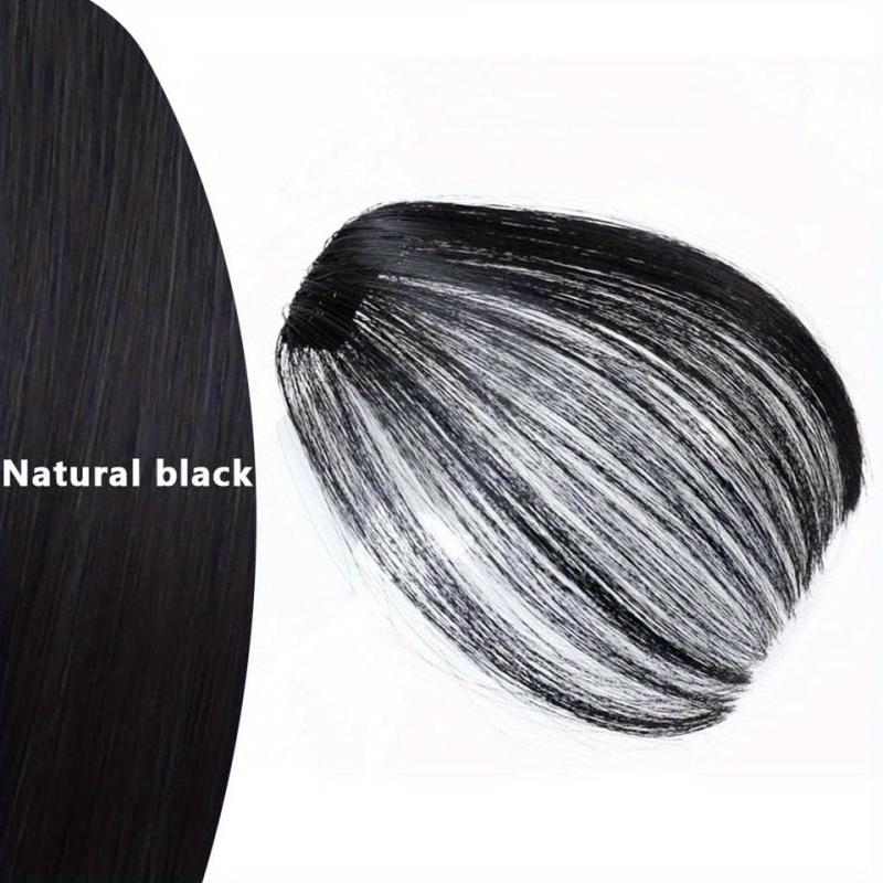 Synthetic Air Bangs Hair Extensions for Women and Girls - Heat Resistant Clips