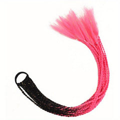 60 96 Cm Braids Ponytail Hair Extension Colored Gradient Braided Hair Piece