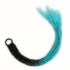 60 96 Cm Braids Ponytail Hair Extension Colored Gradient Braided Hair Piece
