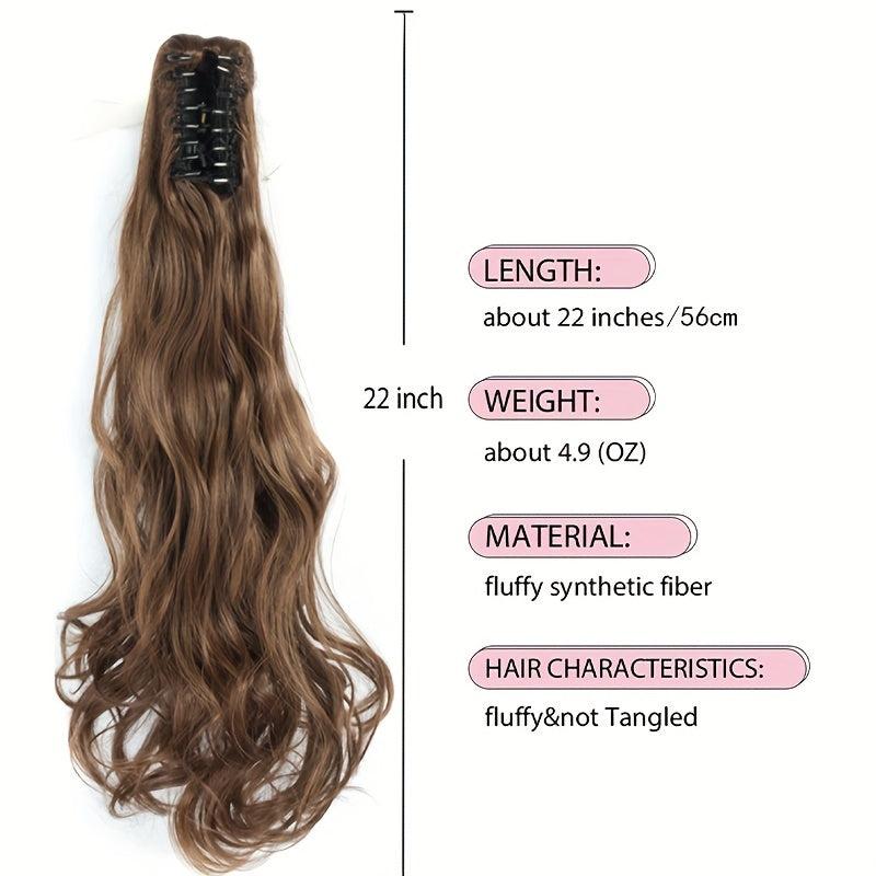Long Wavy Curly Ponytail Extension Hair Claw On Hair Piece