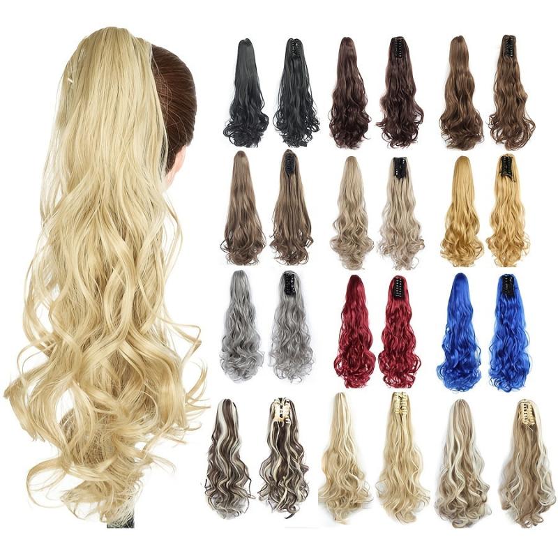 Long Wavy Curly Ponytail Extension Hair Claw On Hair Piece