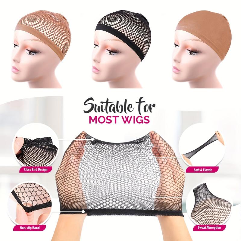Elastic Mesh Wig Cap For Women Open End Delicate Grid