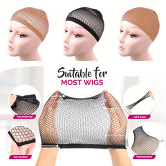 Elastic Mesh Wig Cap For Women Open End Delicate Grid