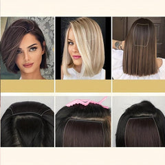 Invisible Seamless Clip In Hair Extension Natural Fluffy Hairpieces