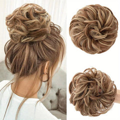 Tousled Updo Bun Scrunchies Messy Hair Extensions For Women Girls
