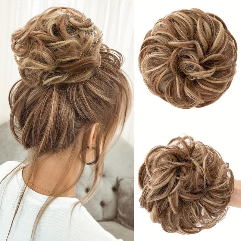 Tousled Updo Bun Scrunchies Messy Hair Extensions For Women Girls