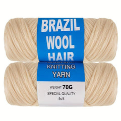 Natural Brazilian Wool Hair for Braids 70G Roll