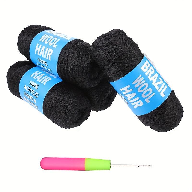 Natural Brazilian Wool Hair for Braids 70G Roll