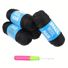 Natural Brazilian Wool Hair for Braids 70G Roll
