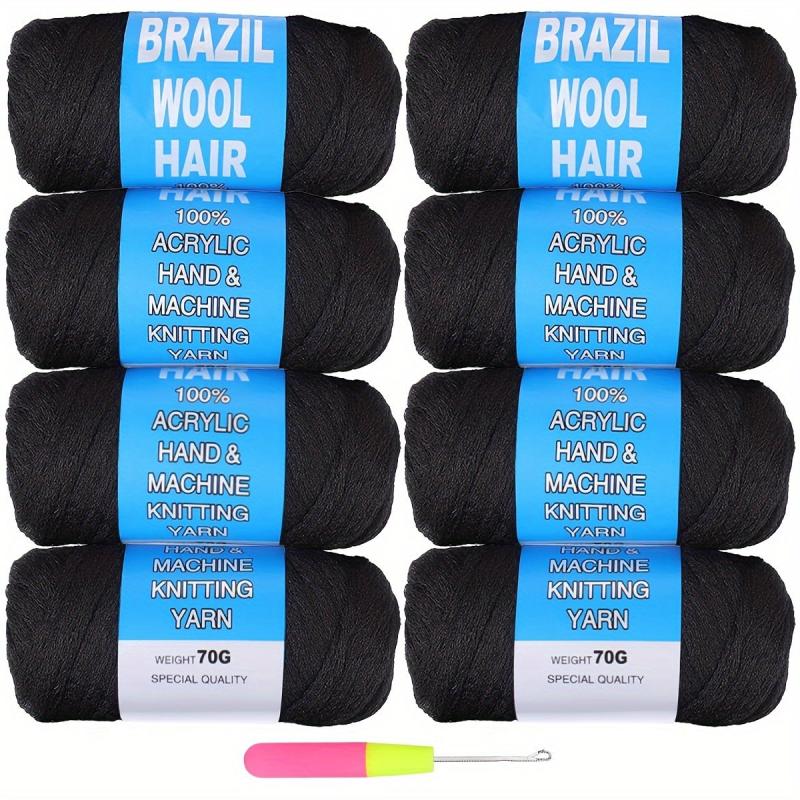Natural Brazilian Wool Hair for Braids 70G Roll