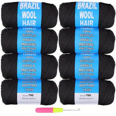 Natural Brazilian Wool Hair for Braids 70G Roll