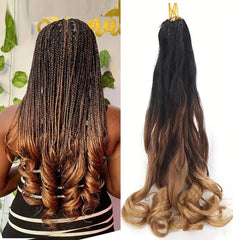 Pre Stretched French Braiding Hair With Curly Ends 45-72 cm