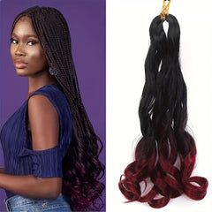 Pre Stretched French Braiding Hair With Curly Ends 45-72 cm