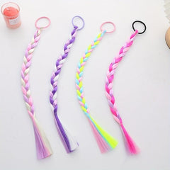 Girls Braids with Elastic Hair Ropes DIY Hair Pieces