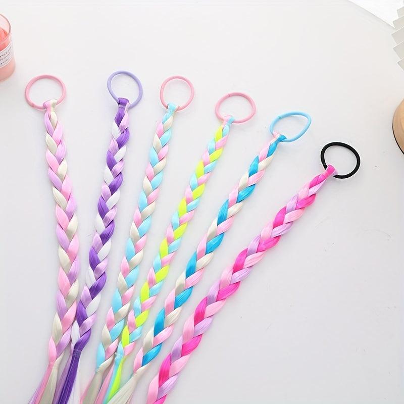 Girls Braids with Elastic Hair Ropes DIY Hair Pieces