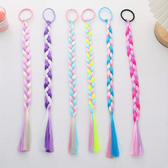 Girls Braids with Elastic Hair Ropes DIY Hair Pieces